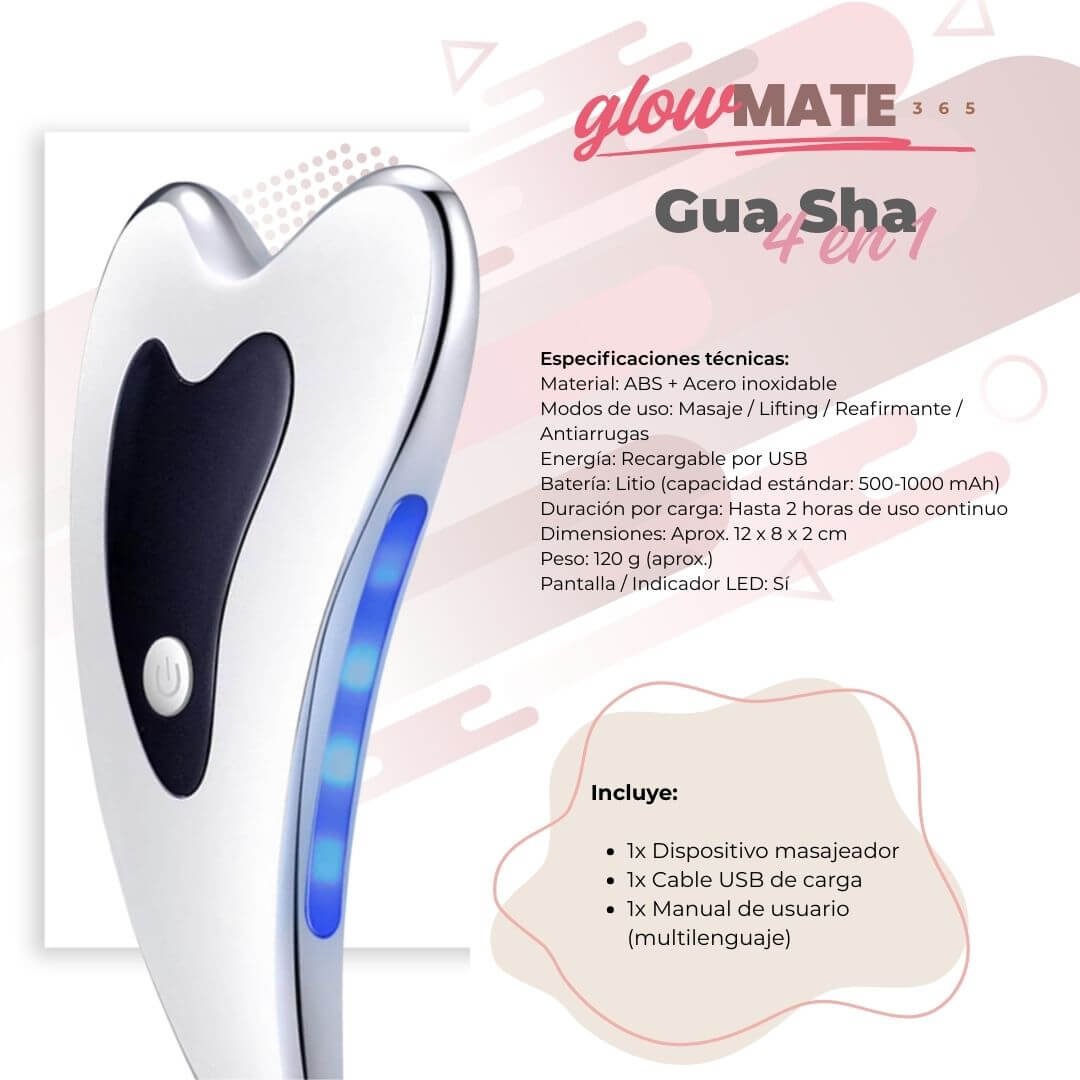 GuaSha 4 en 1 GlowMate365 | Brilla en todas tus versiones